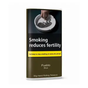 Pueblo BLUE Additive Free Hand Rolling Tobacco 30g - Single Pack