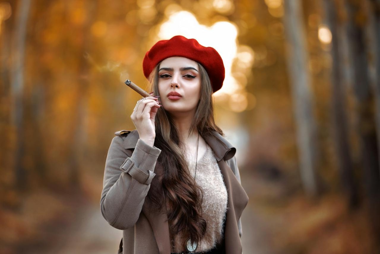 autumn smoking