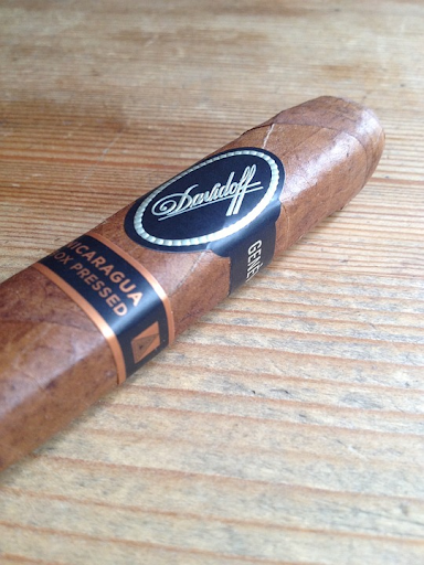 A box-pressed Davidoff cigar