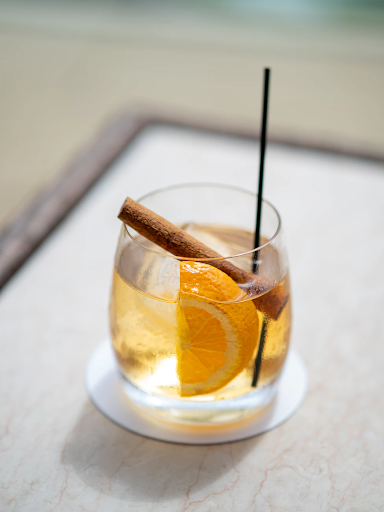 A glass of Cinnamon Old Fashioned