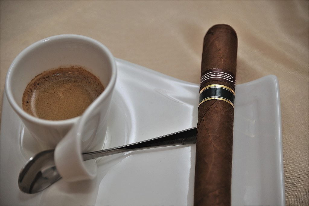 cigar and coffee