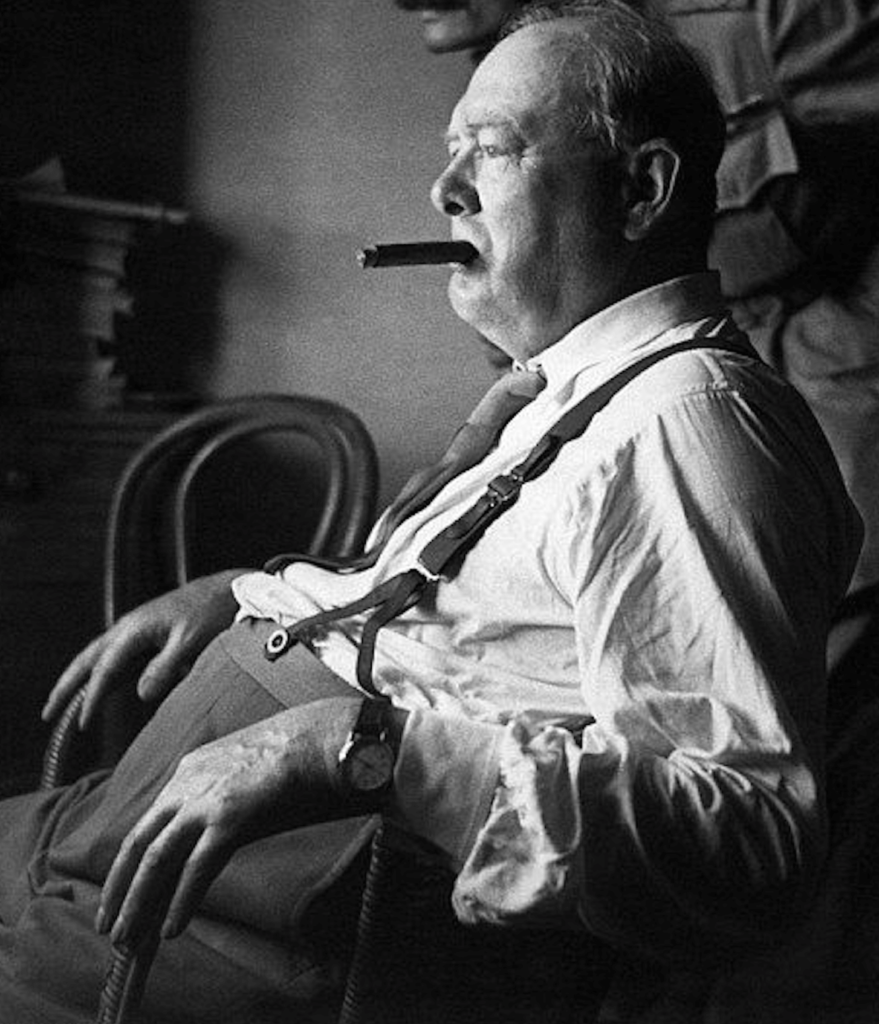 Winston Churchill thinking.