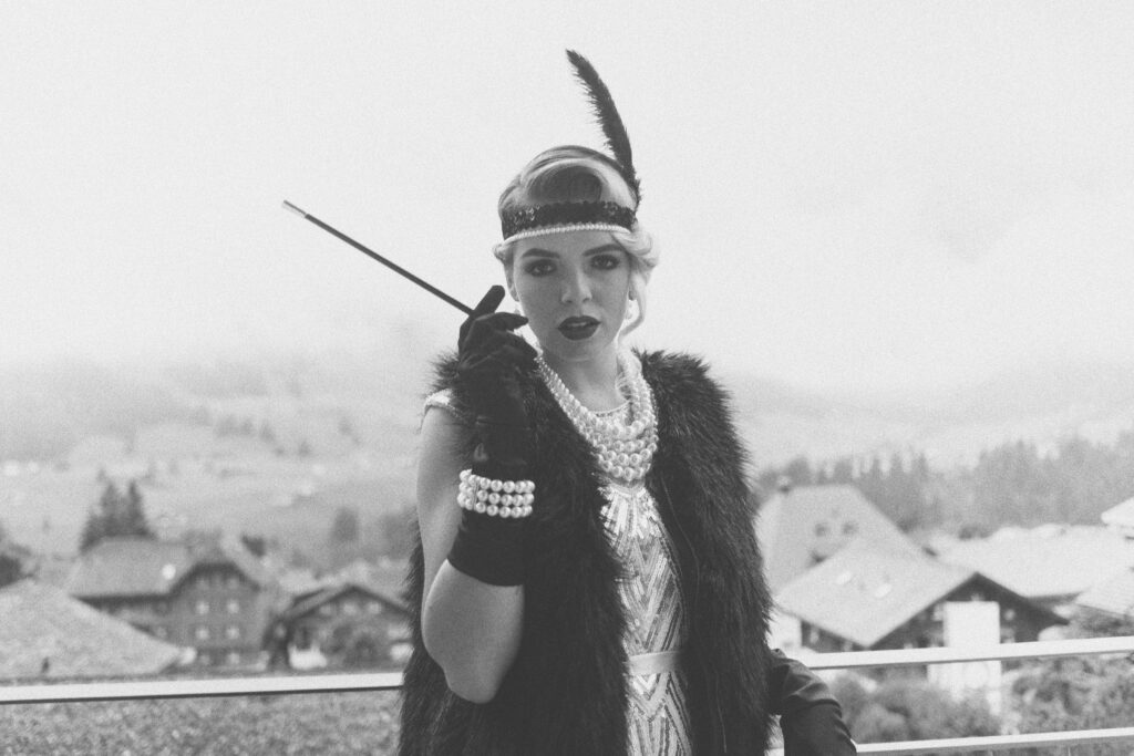 A 1920s lady smoking