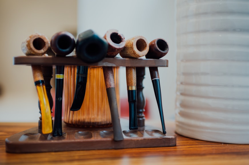 A row of wooden pipes
