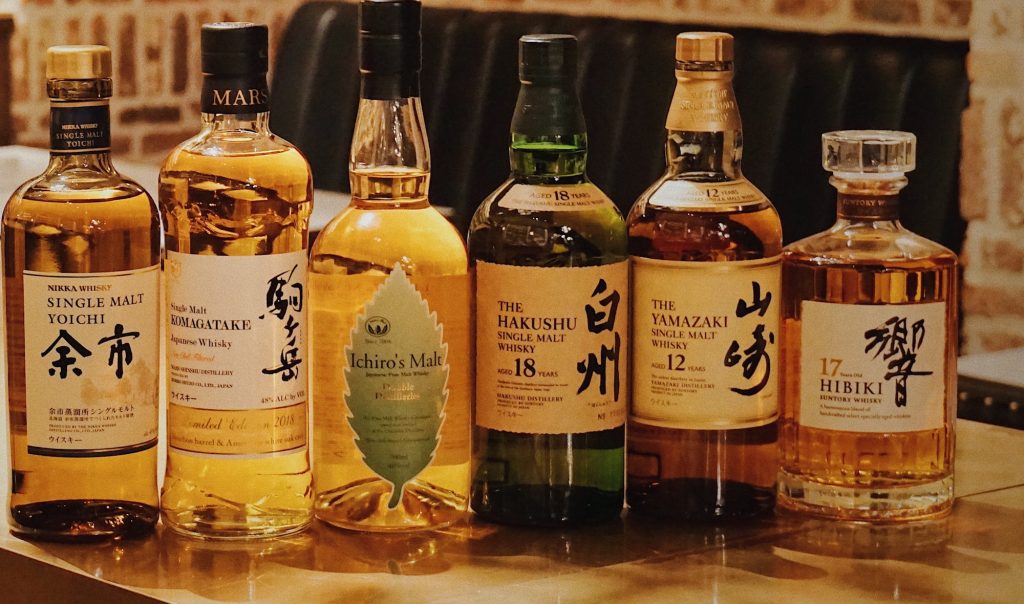 Collection of Japanese whisky