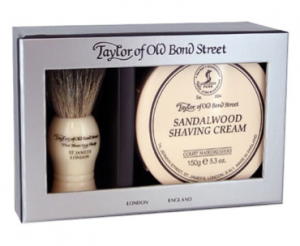 Taylor pure badger and sandalwood shaving cream gift box
