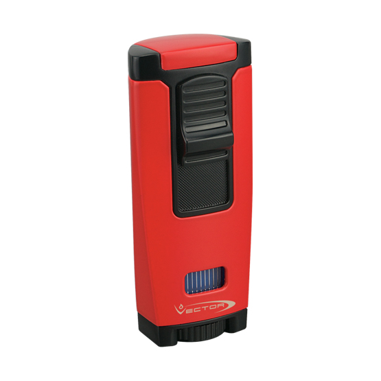 Vector Apex Triple Jet Cigar Lighter - Red Matte
