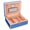 Elie Bleu Blue Madrona Burl Humidor - 75 Cigar Capacity - Image 2