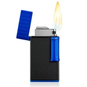 Colibri Julius Classic Double Flame Cigar Lighter - Black & Blue