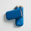 Bosquet Paris Capri Blue Grained Calf Leather Cigar Case - 2 Cigars