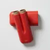 Bosquet Paris Light Red Grained Calf Leather Cigar Case - 2 Cigars