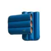 Bosquet Paris Fluted Capri Blue Grained Calf Leather Cigar Case - 3 Cigars