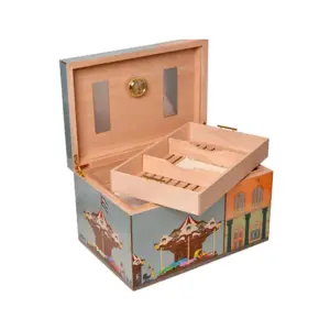 Elie Bleu Casa Cubana Carousel Humidor - 125 Cigar Capacity