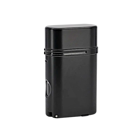 Vector Quattro Quadruple Flame Jet Torch Lighter - Wind Resistant With Cigar Punch & Fuel Gauge