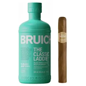 Bruichladdich Classic Laddie 10 Year Old Single Malt Scotch Whisky and Por Larranaga Petit Corona Christmas Cigar Deal