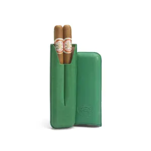 Hoyo De Monterrey Double Leather Cigar Case with Two Double Corona Cigars