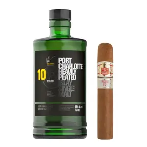 Port Charlotte 10 Year Old Single Malt Scotch Whisky and Hoyo de Monterrey Epicure No.2 Christmas Cigar Deal