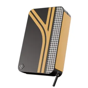 Alestimo Cigar Bag for 6 Cigars - Black and Tan