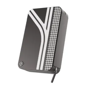 Alestimo Cigar Bag for 6 Cigars - Black and White