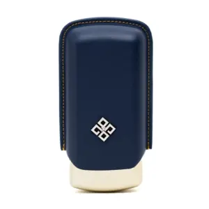 Alestimo Cigar Case for 2 Cigars - Blue and Gold