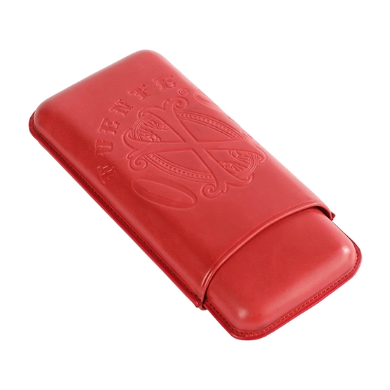 OpusX Society Red Leather 3 Cigars Case